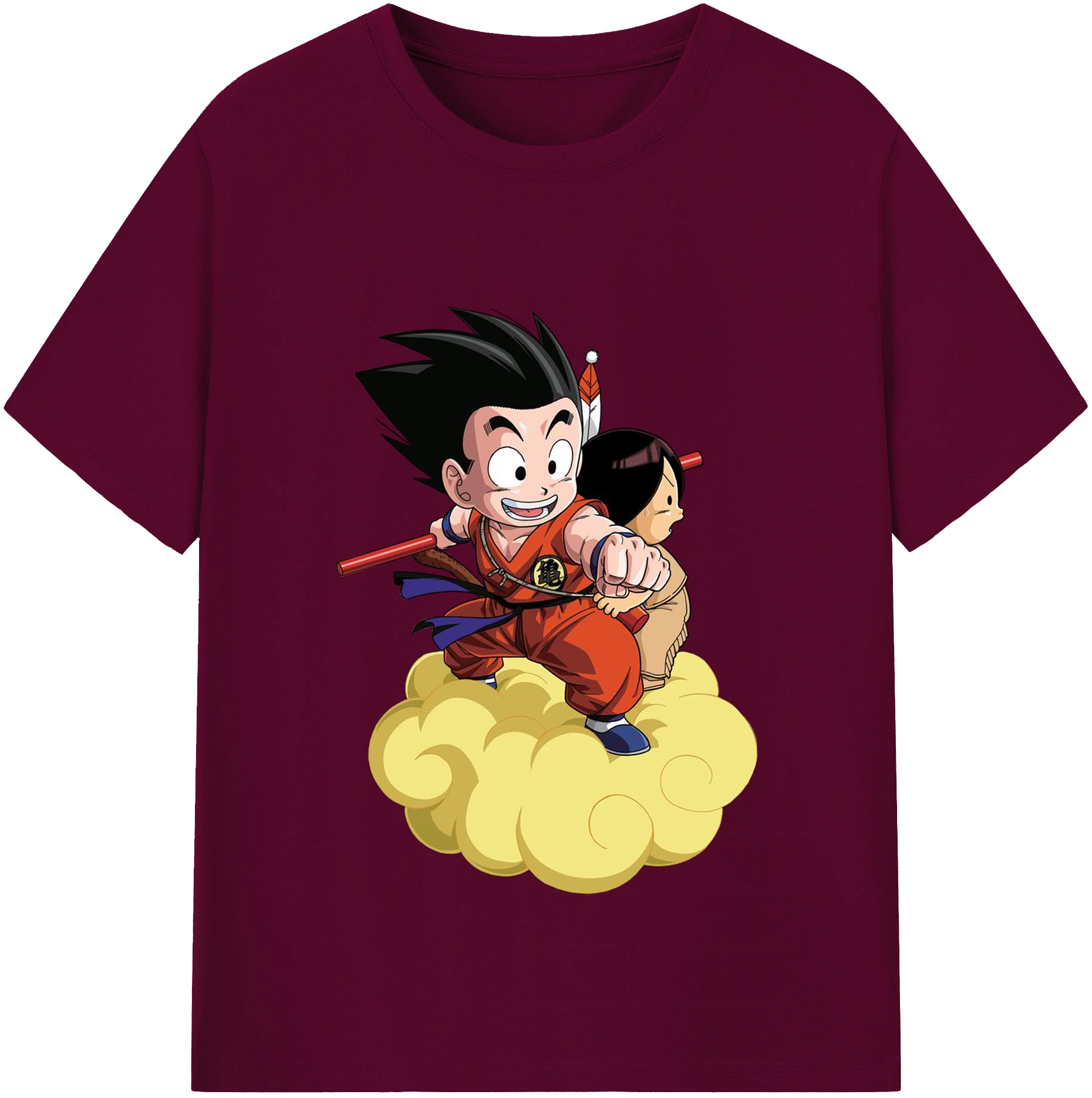 （画像用） ドラゴンボール 孫悟空（そん ごくう）Son Goku カカロット DRAGON BALL Kakarotto レディースカジュアルプリントTシャツ（綿100％）